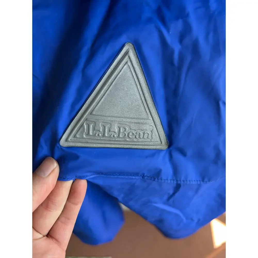 L.L. Bean Kids M/10-12 Raincoat, Blue, vented with hood with cap